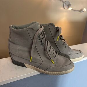 Sorel Gray Heeled Boots